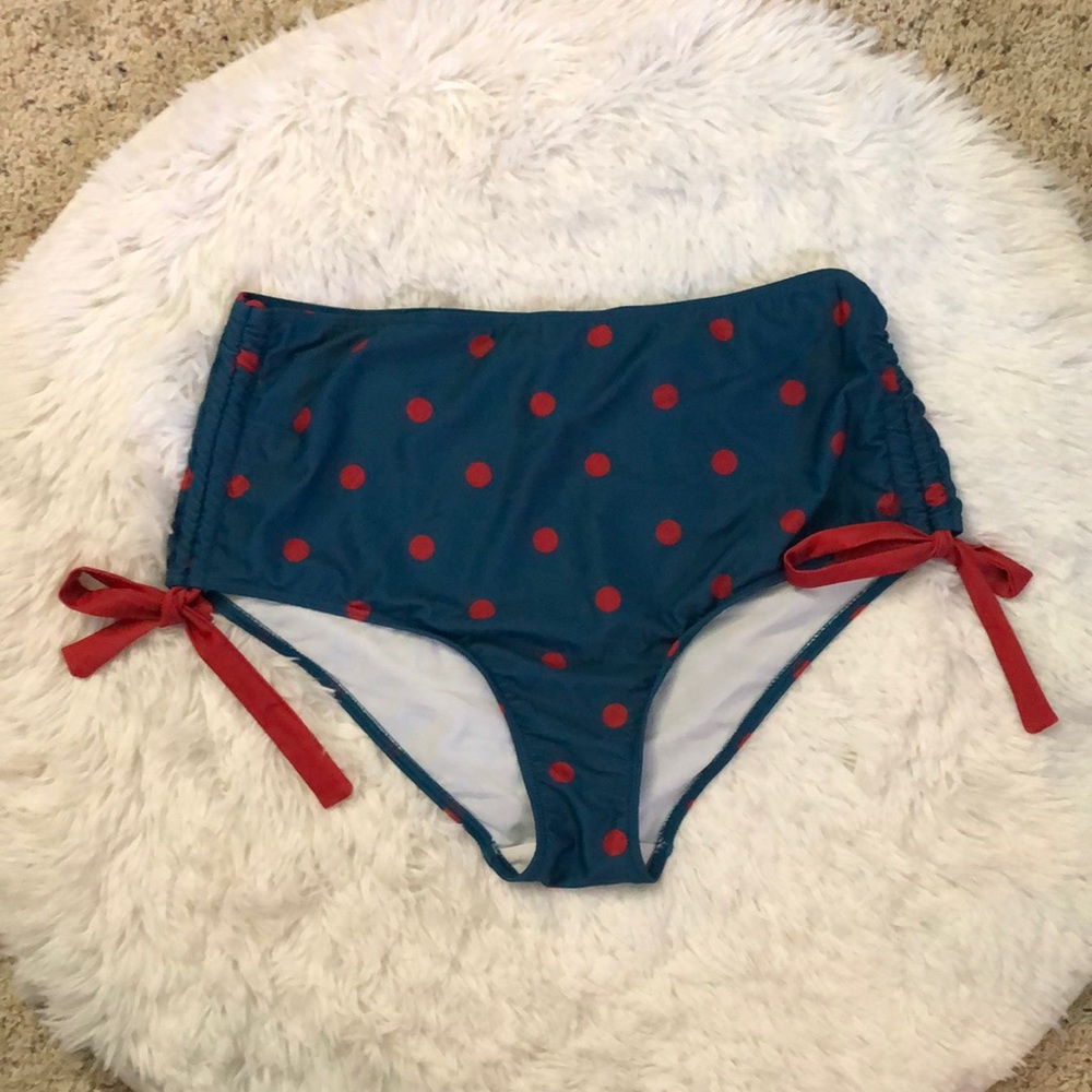 ModCloth The Shirley Polka Dot Bikini Bottom 1X